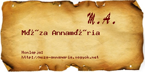 Móza Annamária névjegykártya